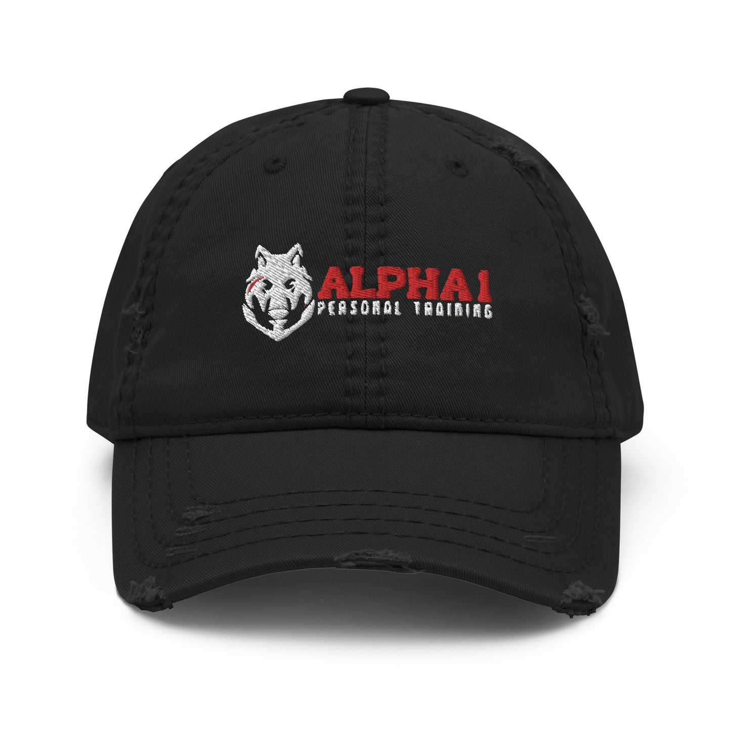 Alpha 1 Personal Training Distressed Dad Hat For Men