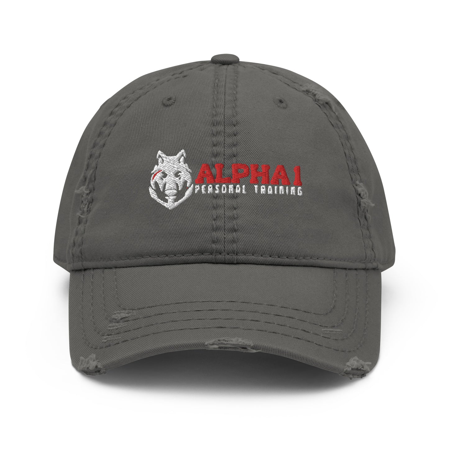 Alpha 1 Personal Training Distressed Dad Hat For Men