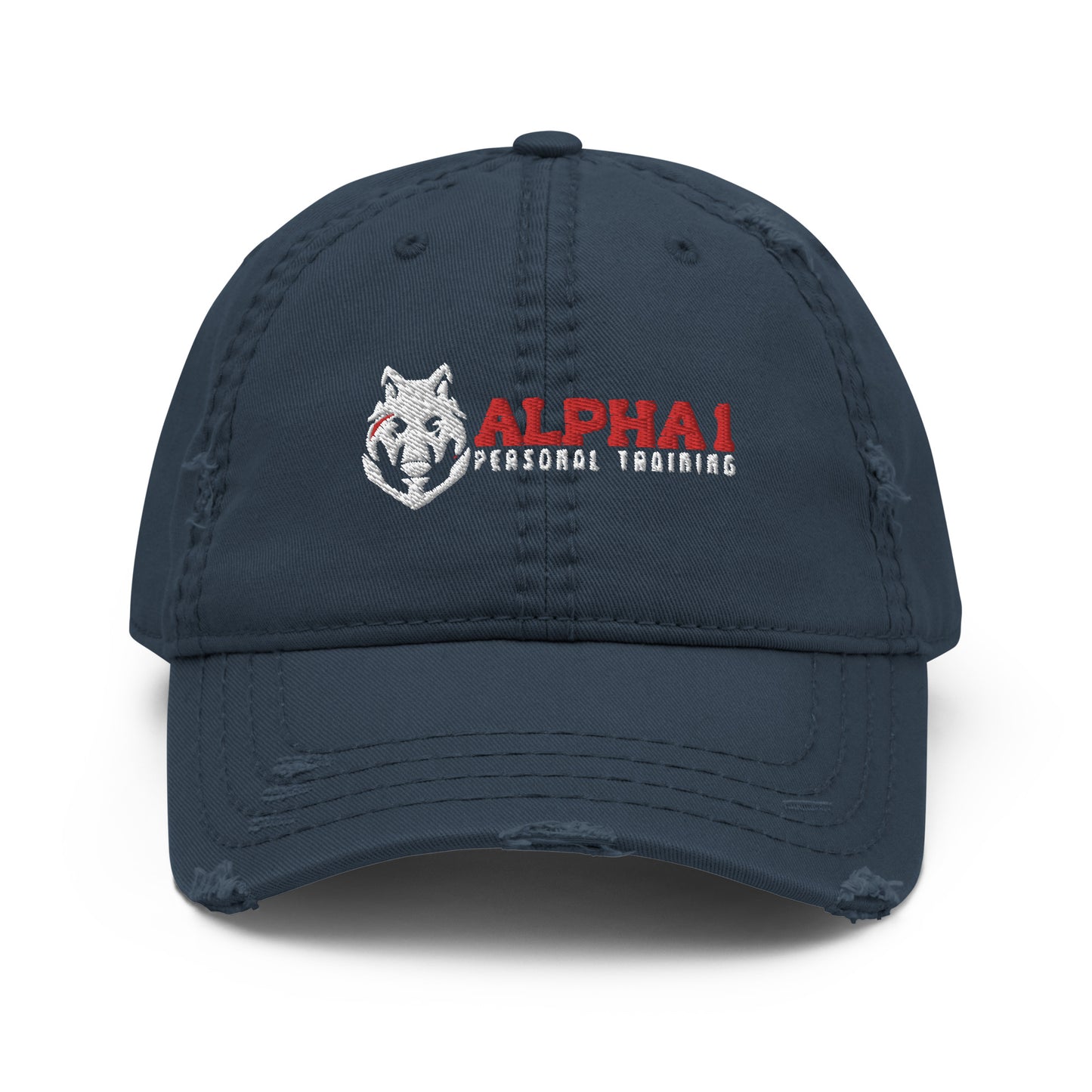 Alpha 1 Personal Training Distressed Dad Hat For Men