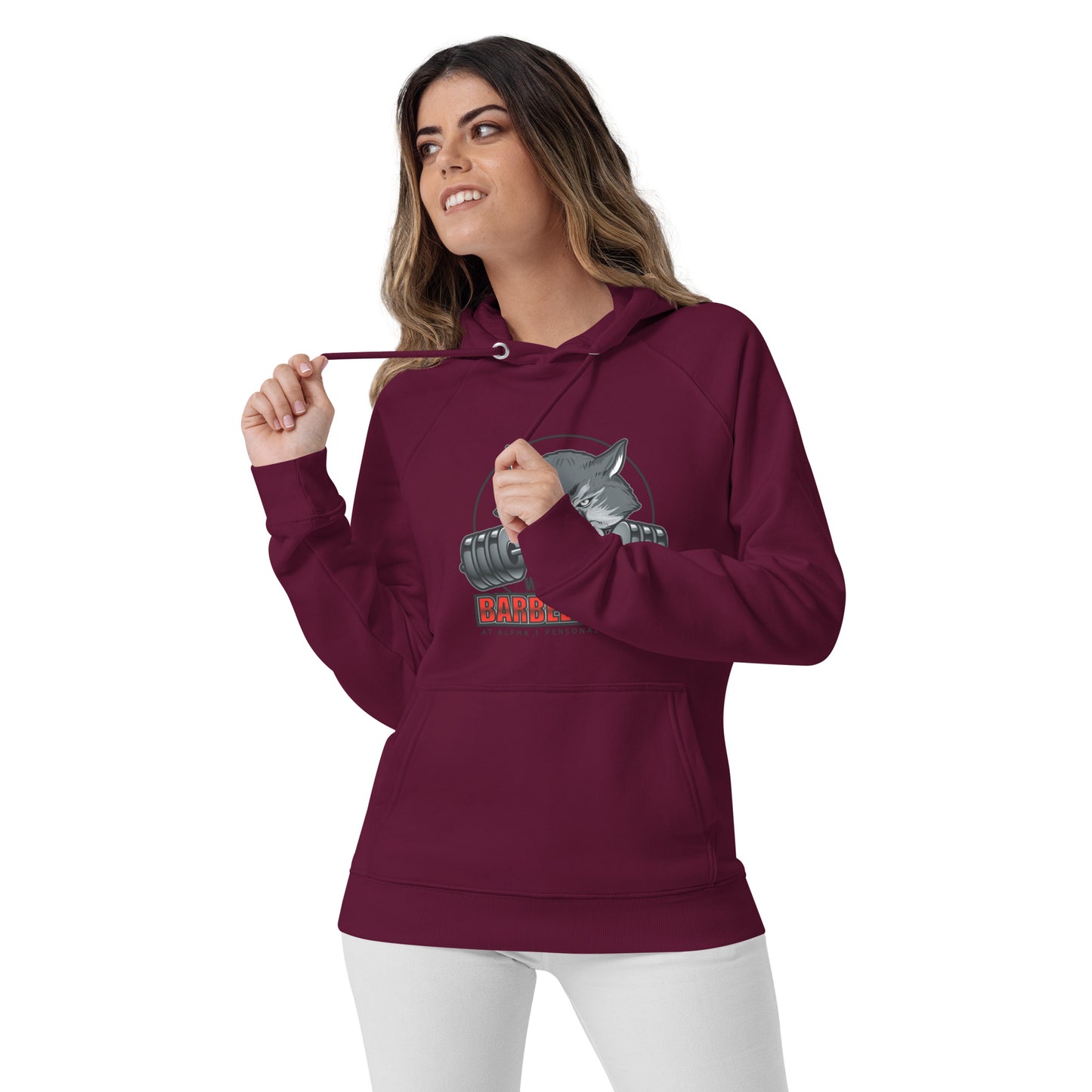 Barbell Club Unisex eco raglan hoodie