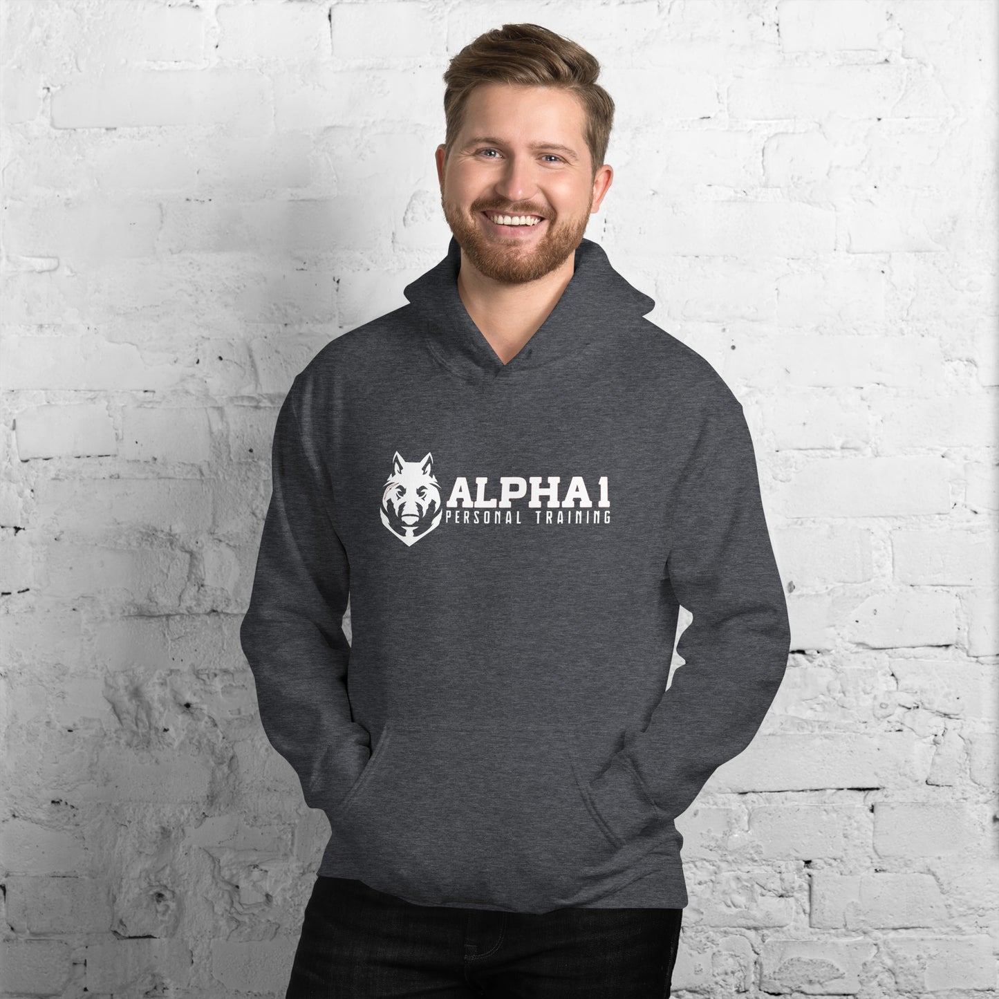 Alpha 1 Personal Training Printed Cotton Pullover Hoodie for Men