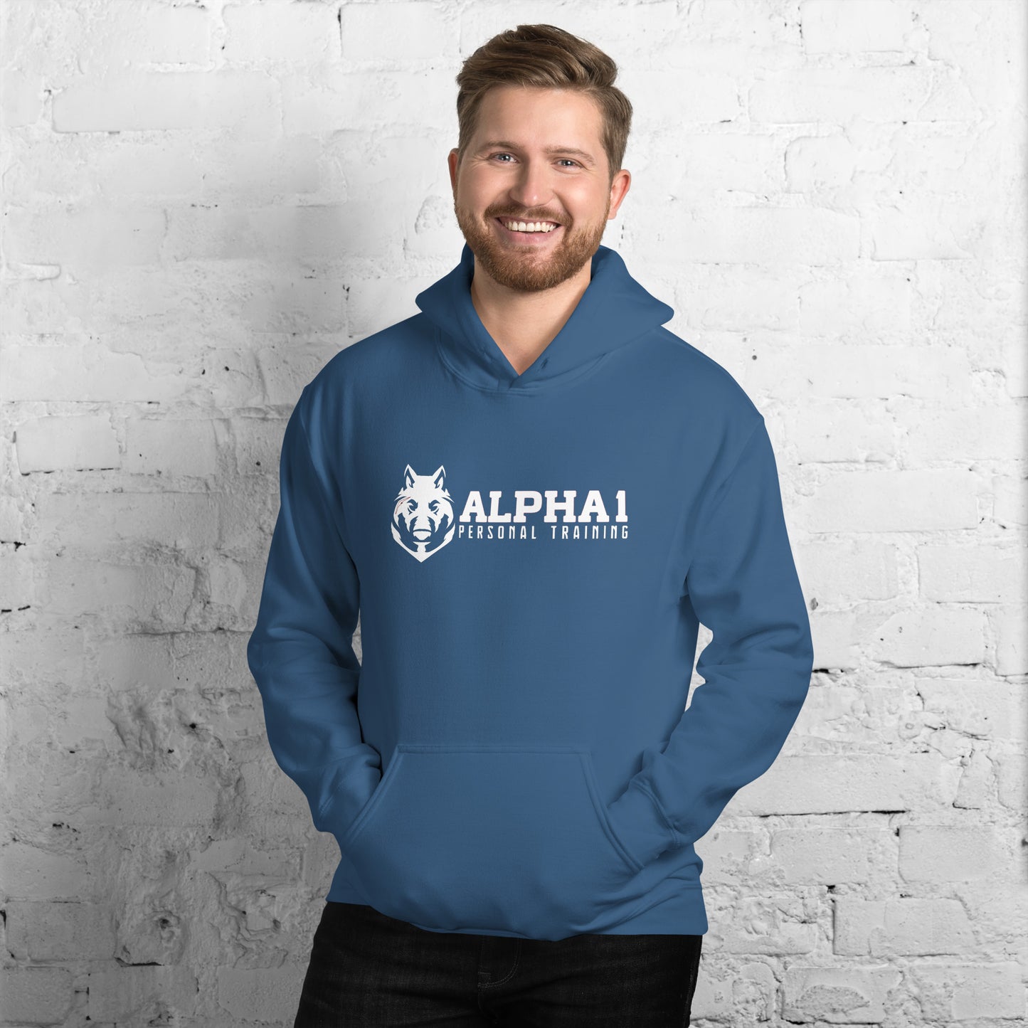 Alpha 1 Personal Training Printed Cotton Pullover Hoodie for Men