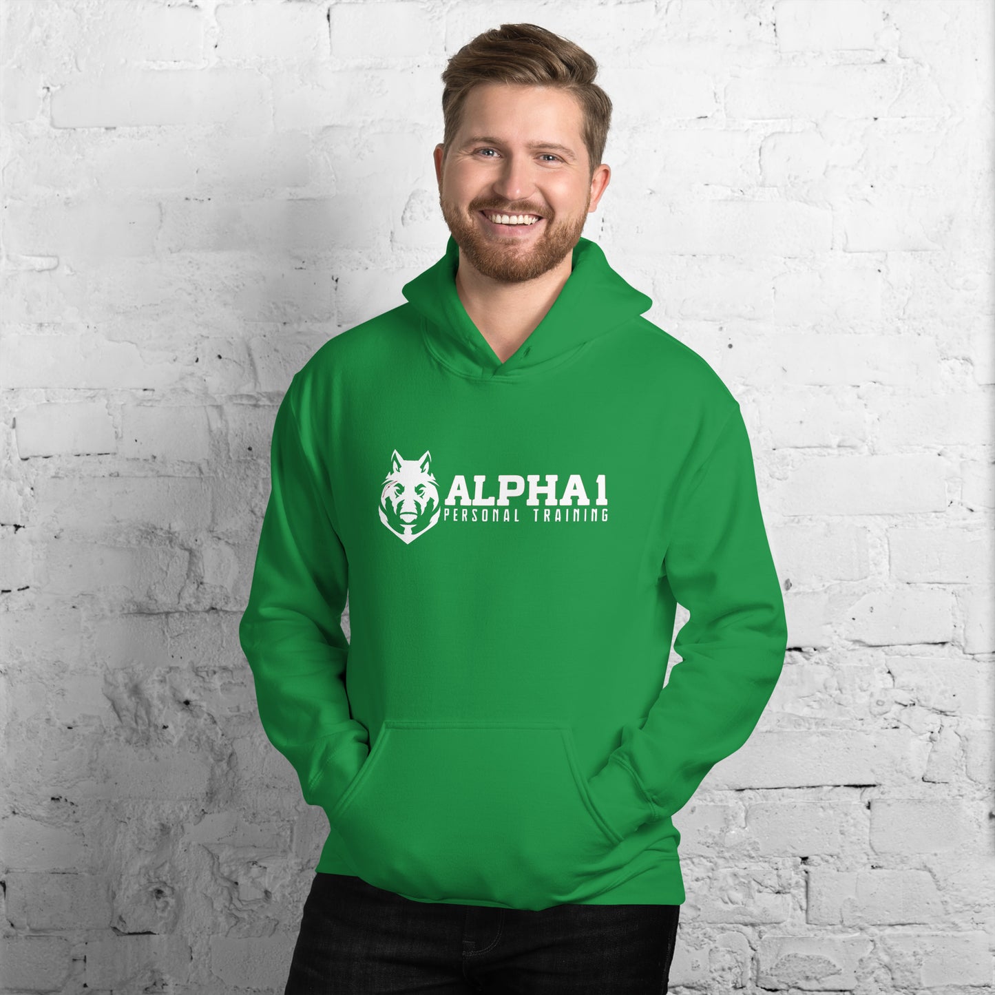 Alpha 1 Personal Training Printed Cotton Pullover Hoodie for Men