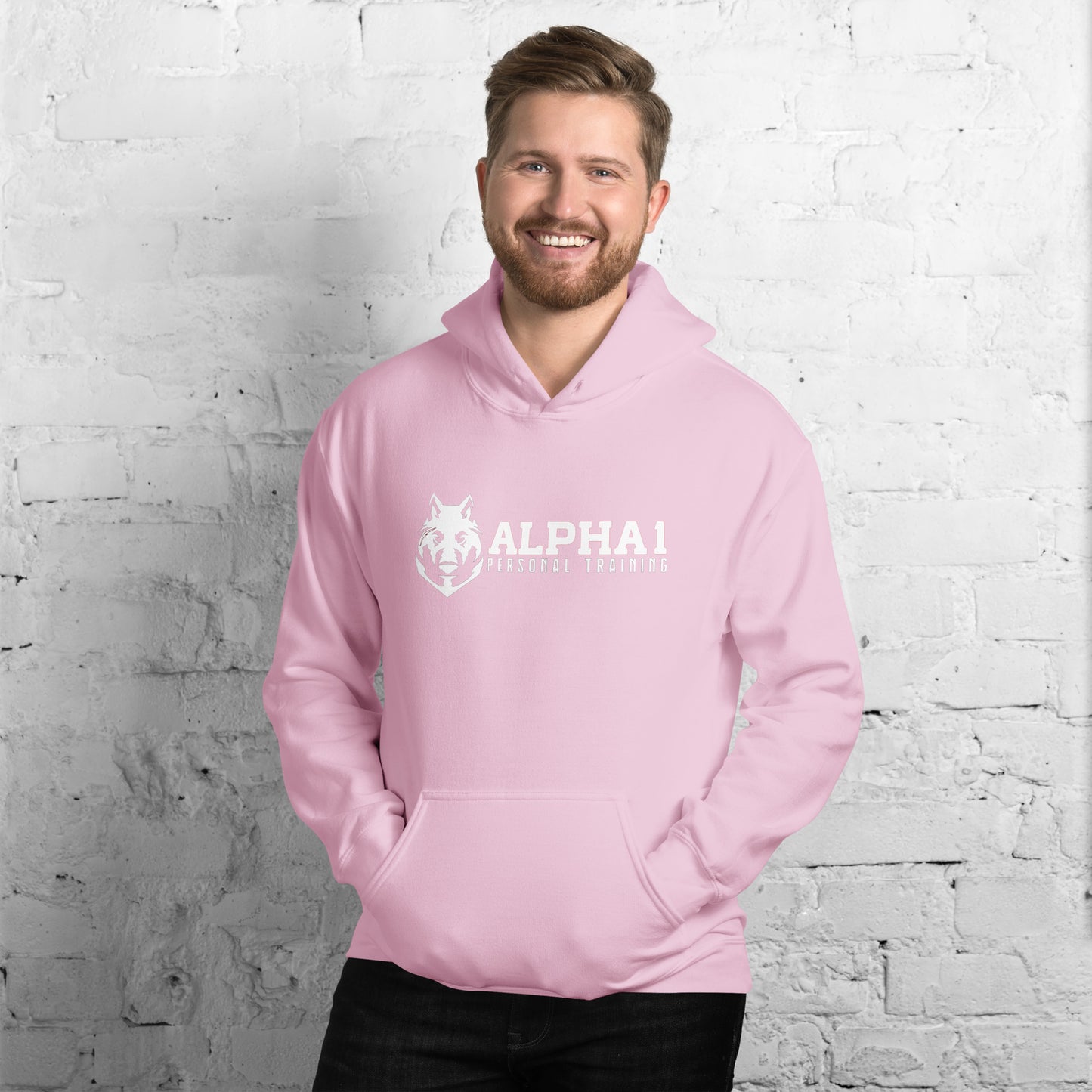 Alpha 1 Personal Training Printed Cotton Pullover Hoodie for Men