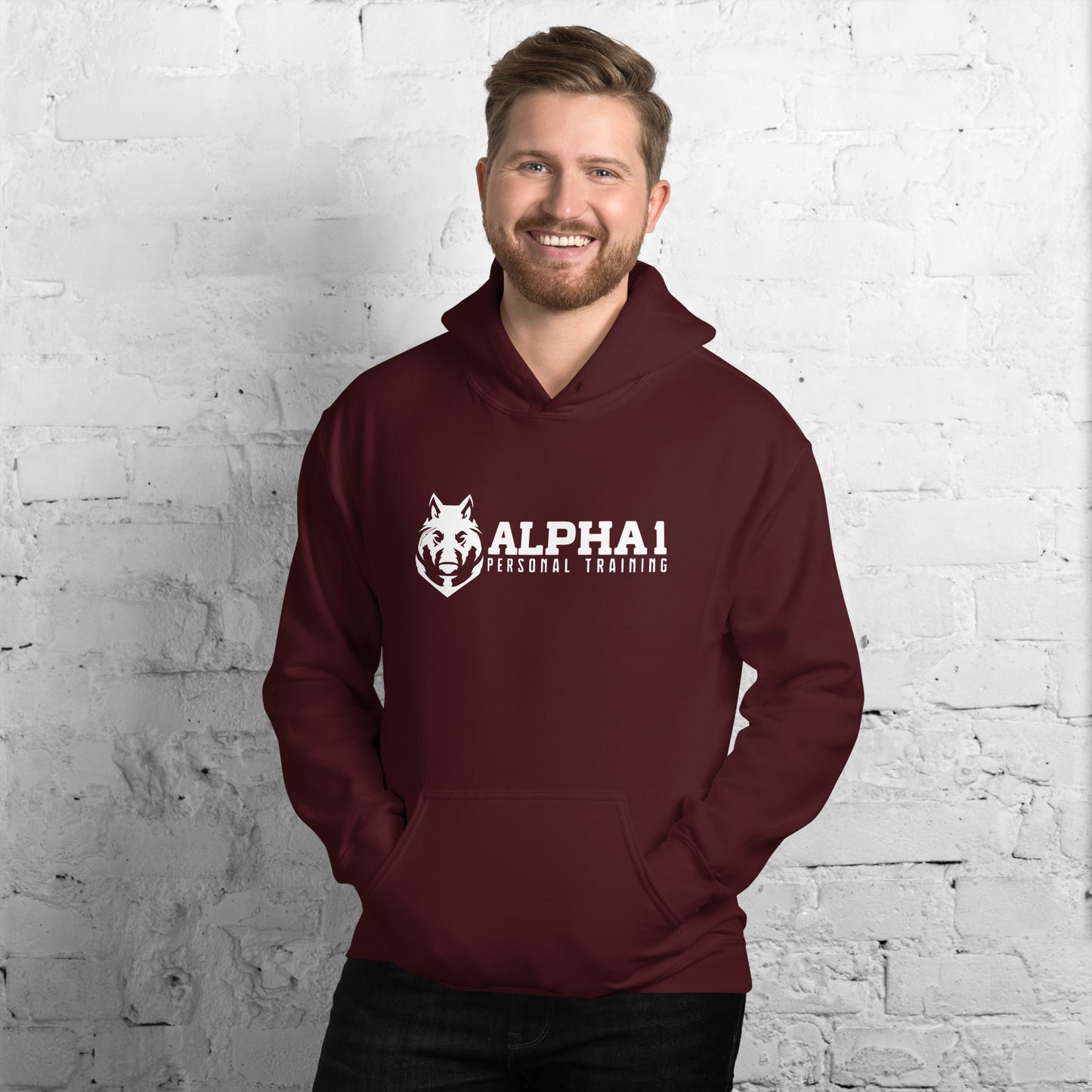 Alpha 1 Personal Training Printed Cotton Pullover Hoodie for Men