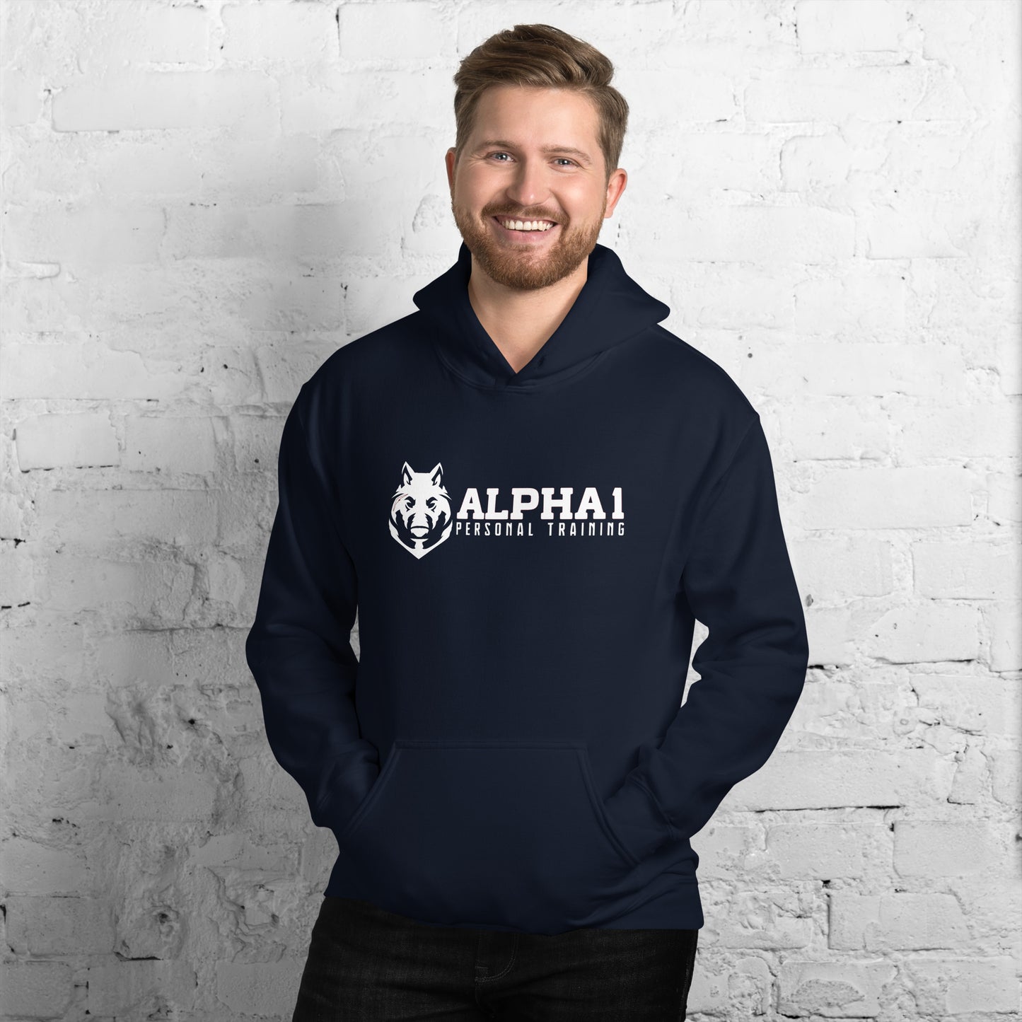 Alpha 1 Personal Training Printed Cotton Pullover Hoodie for Men