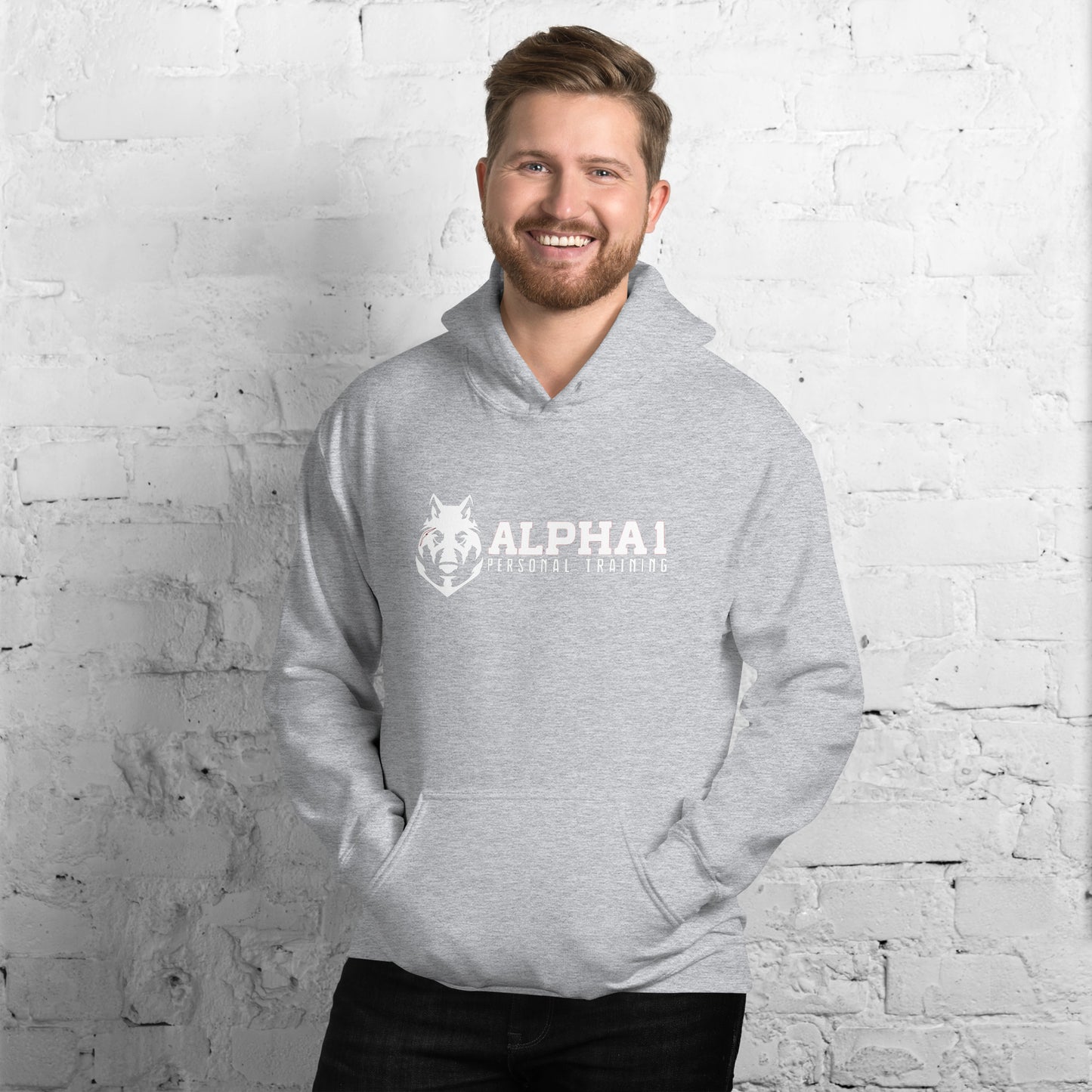 Alpha 1 Personal Training Printed Cotton Pullover Hoodie for Men