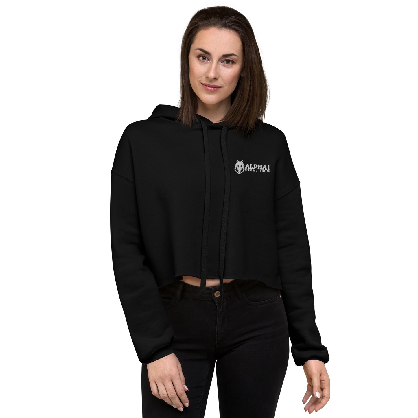 Alpha 1 Left Chest Embroidery - Women's - Crop Hoodie