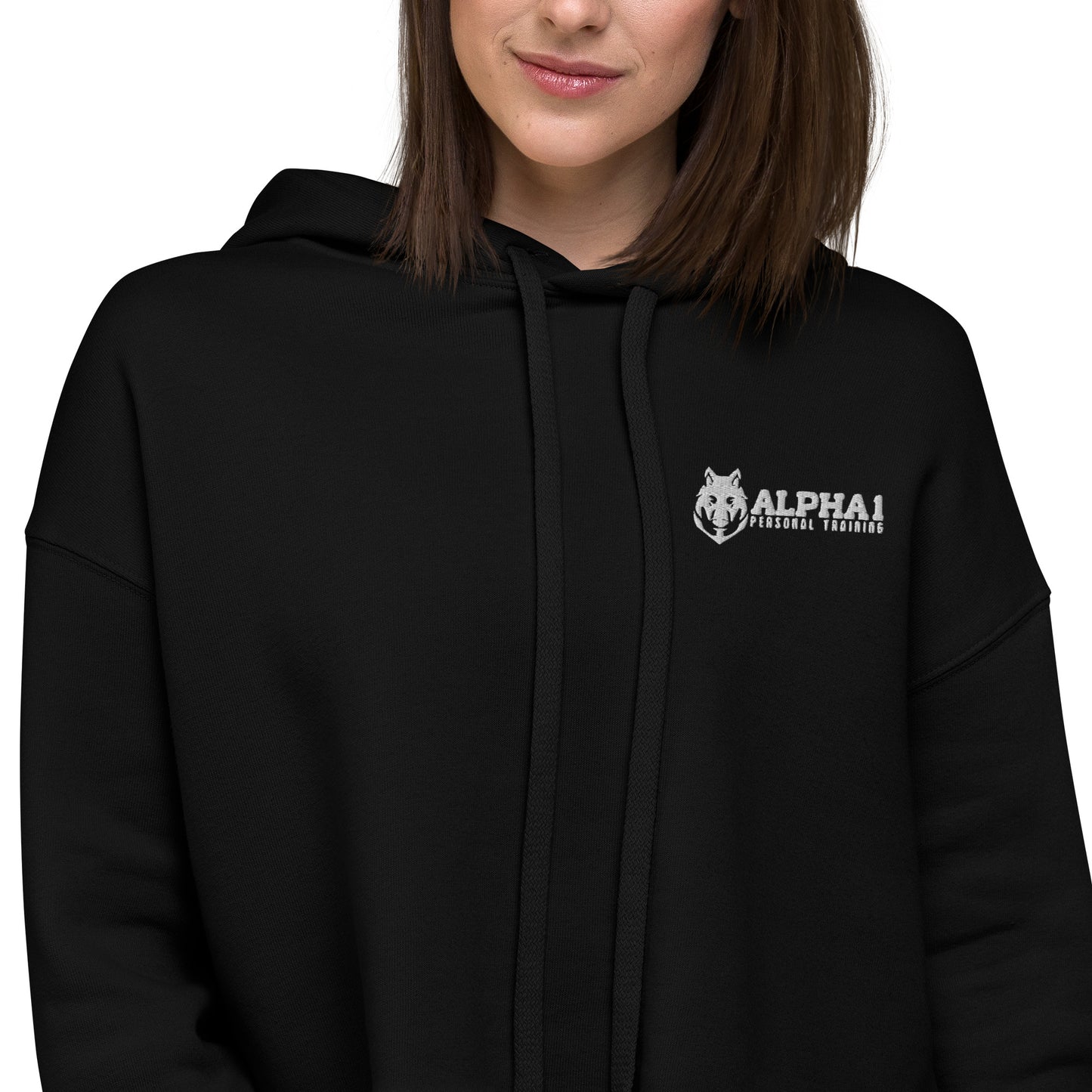 Alpha 1 Left Chest Embroidery - Women's - Crop Hoodie