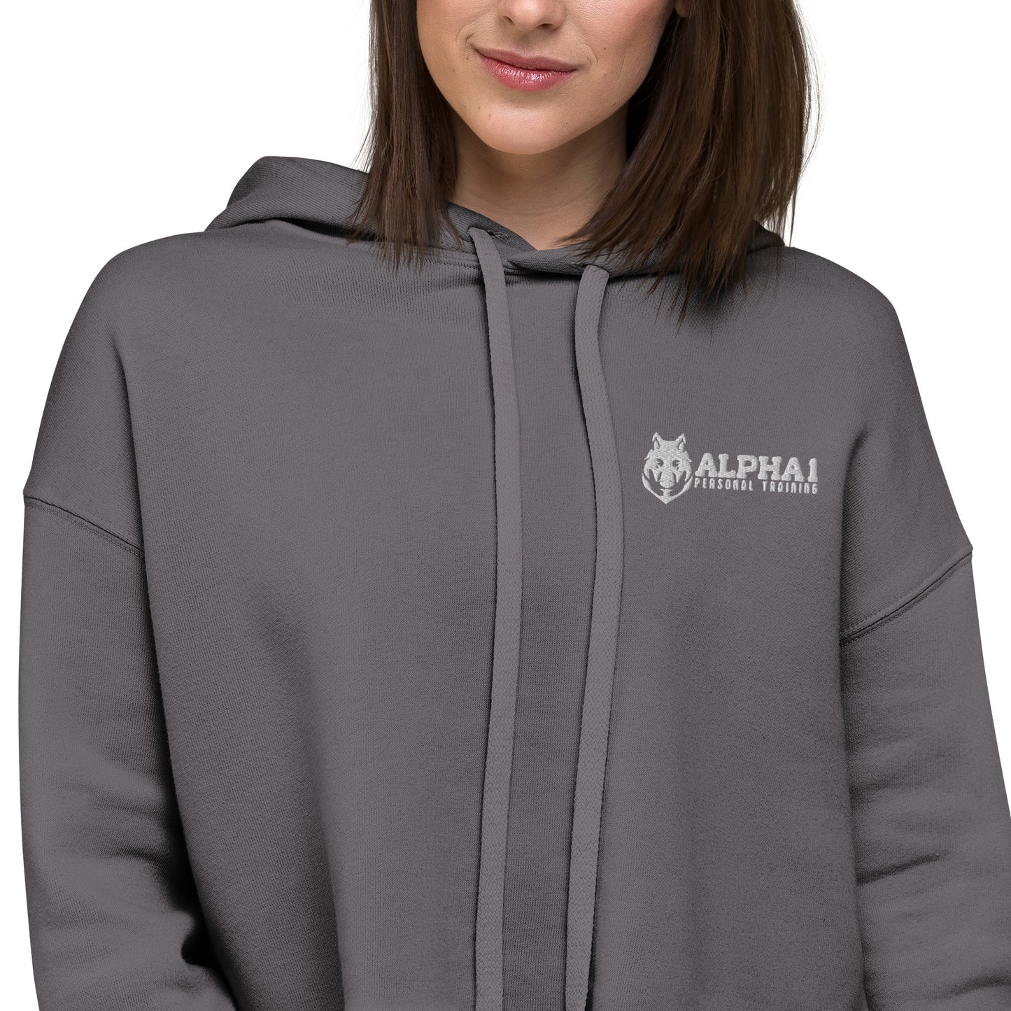 Alpha 1 Left Chest Embroidery - Women's - Crop Hoodie